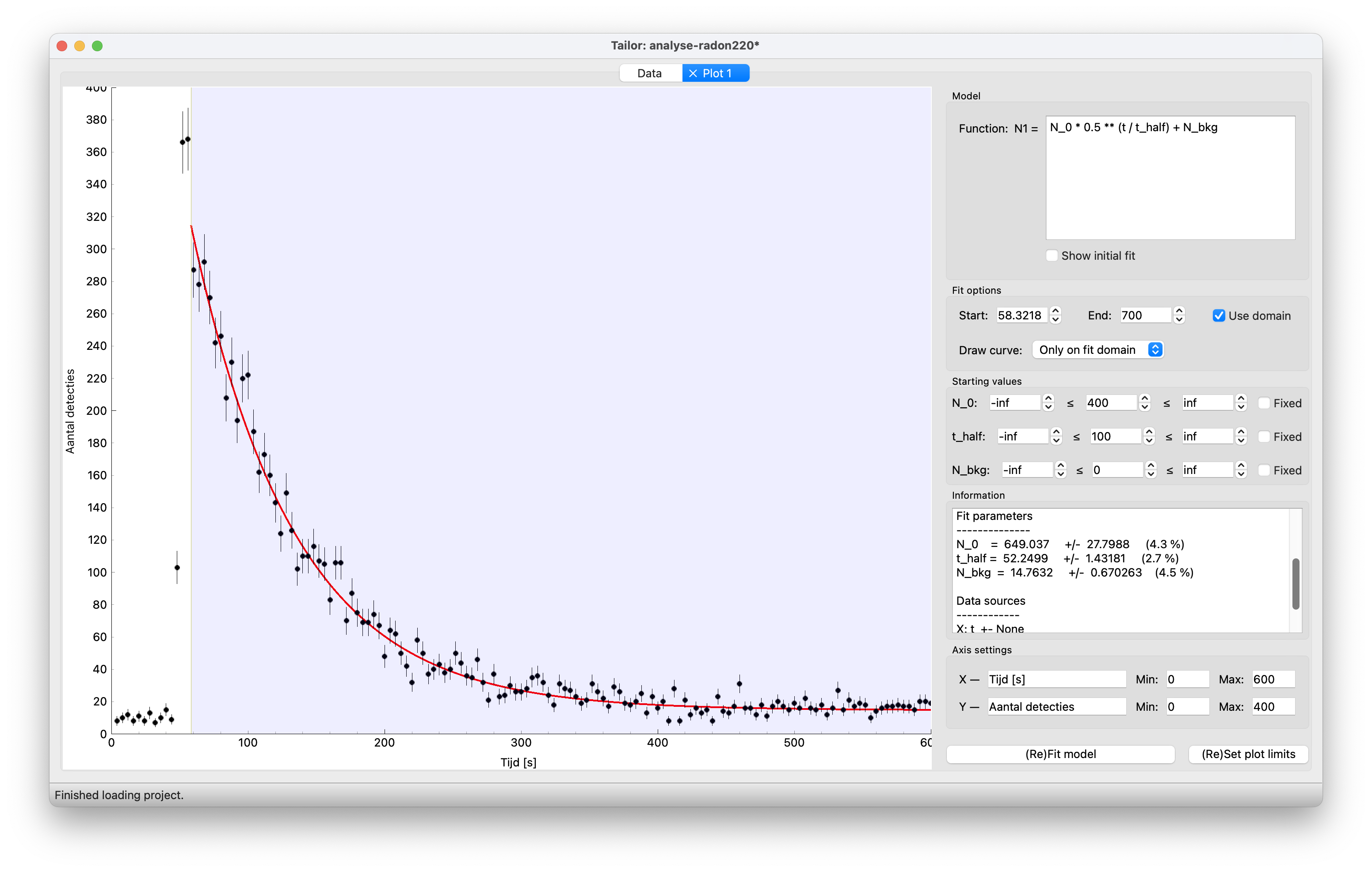 screenshot showing the plot user interface