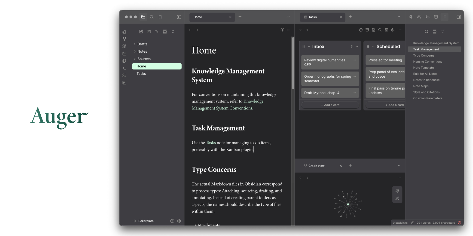 Auger Theme for Obsidian