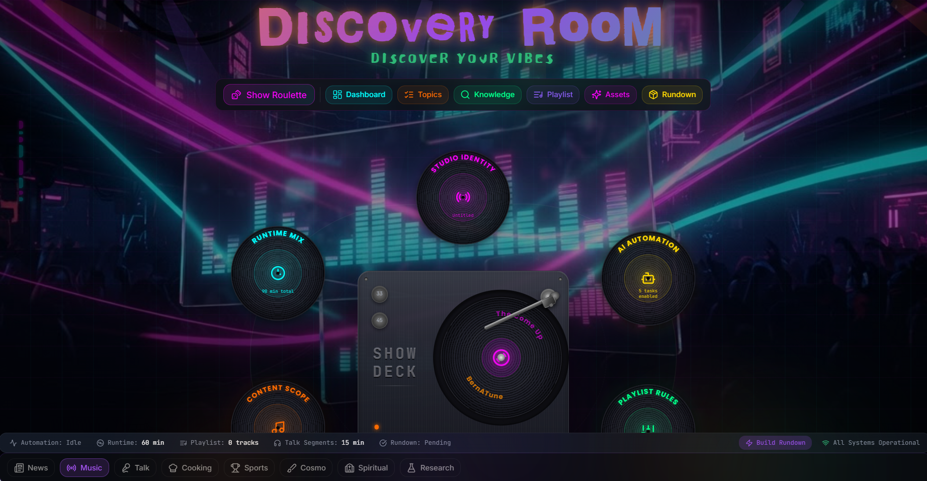 CREAPD Discovery Room music production profile
