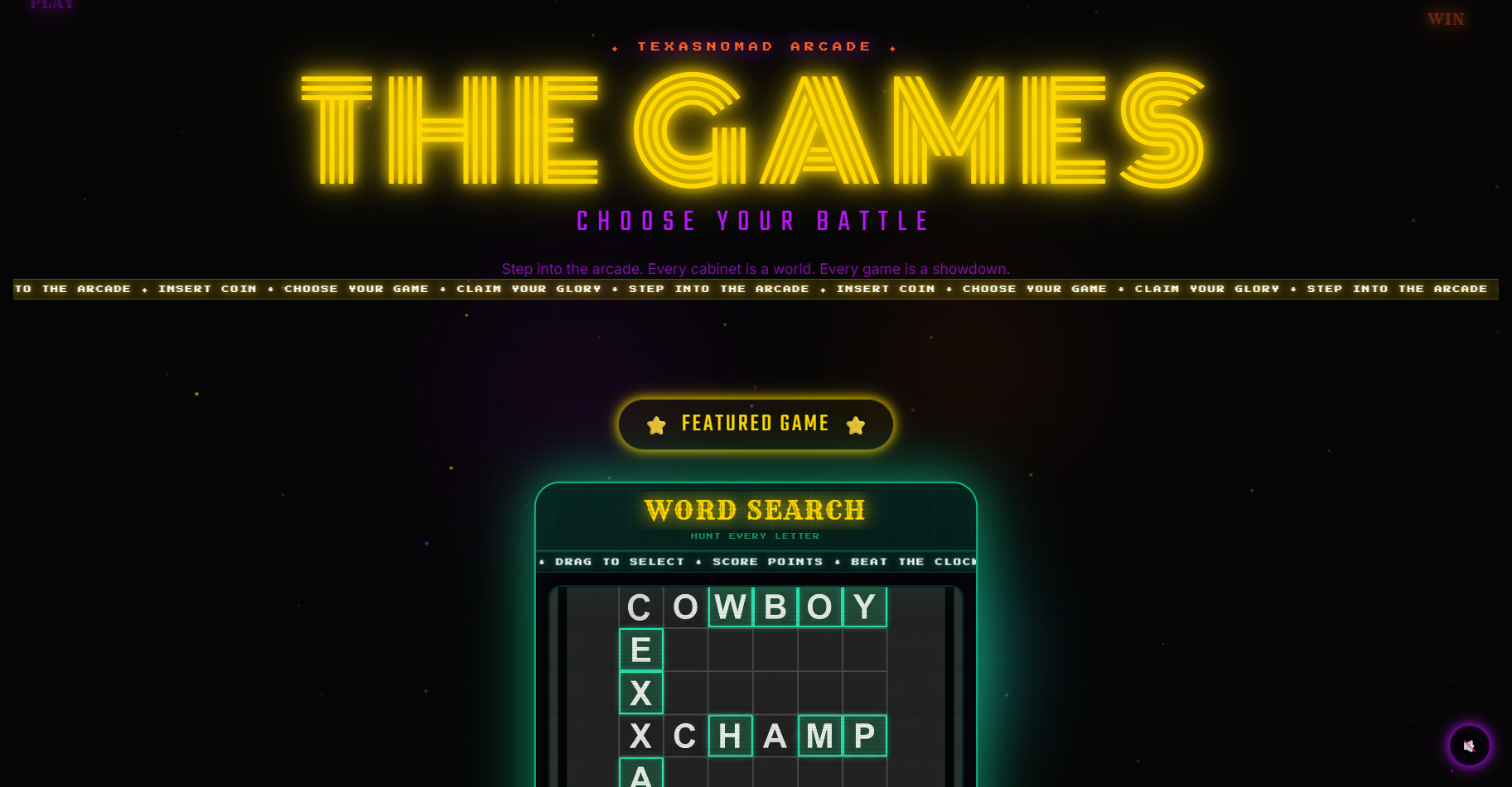 TexasNomad Games arcade
