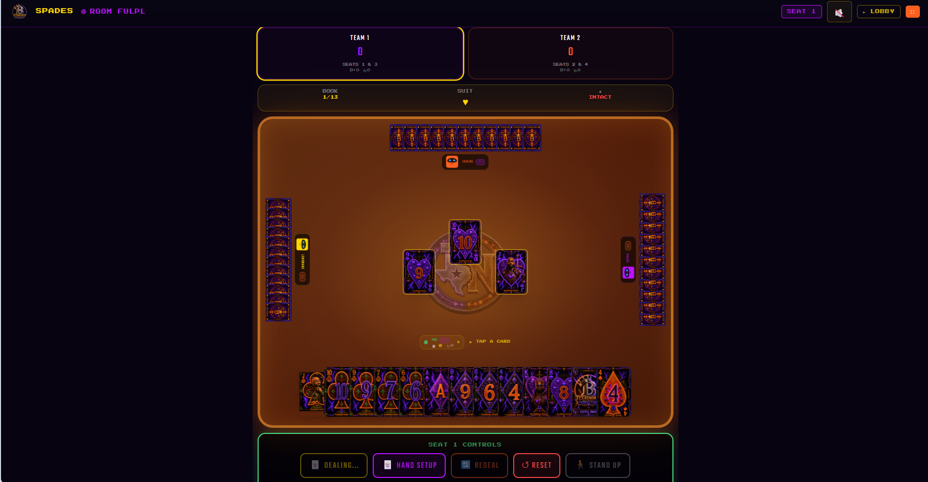 TexasNomad Spades live game