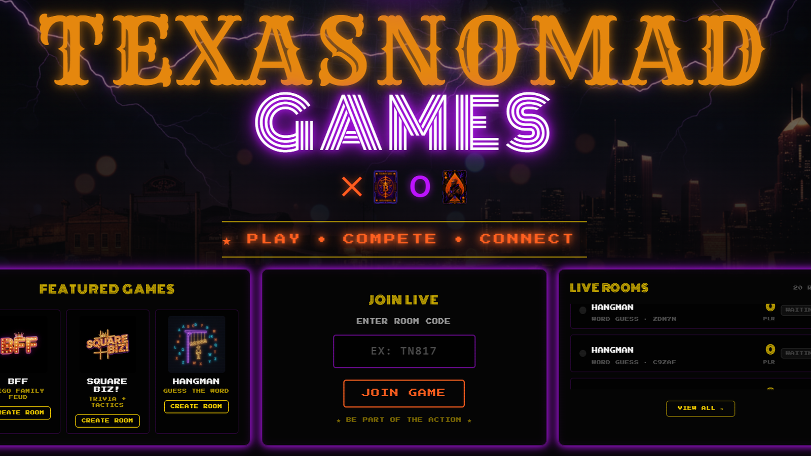 TexasNomad Games project preview