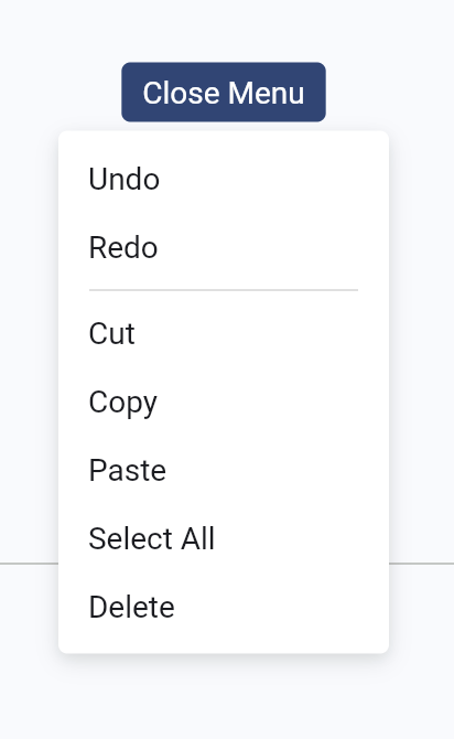 Positioned Menu