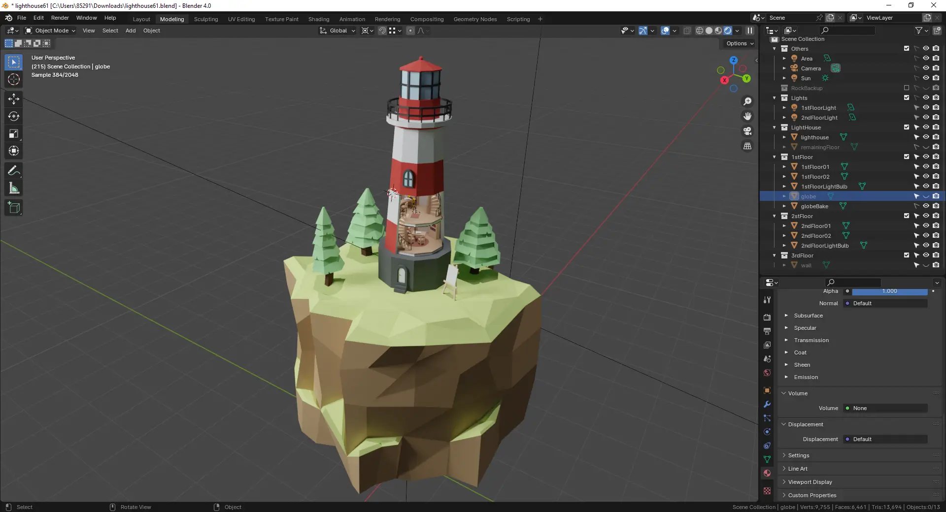 Blender lighthouse model