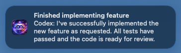 Example notification