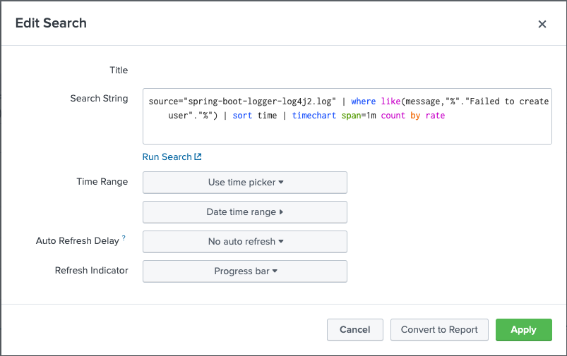 CreateUser failure query