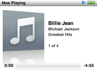 The retailOS music player running in QEMU