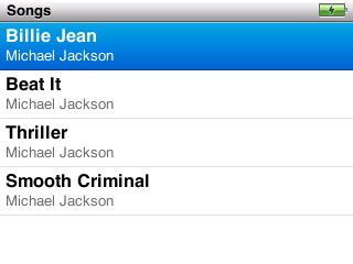 Song list