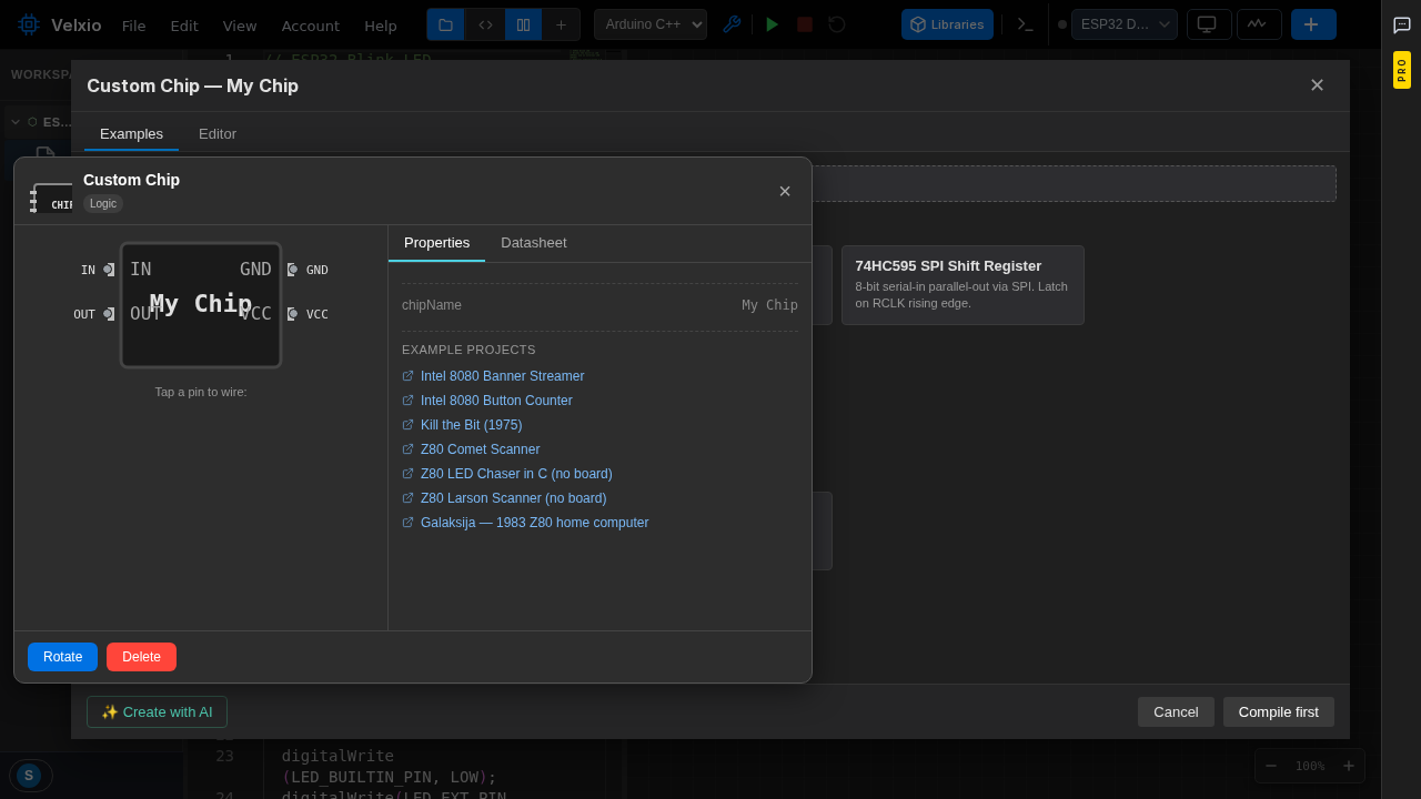 Custom chip editor