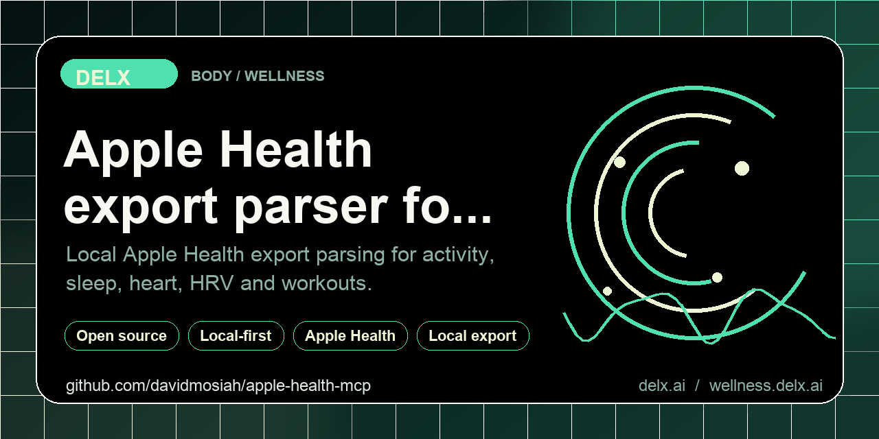 Apple Health MCP — Apple Health MCP for AI agents