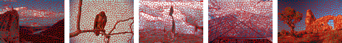 Example: several superpixel segmentations.