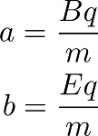 Defining a and b