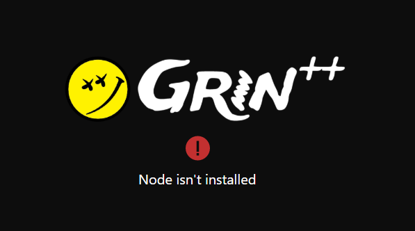 Node isn't installed