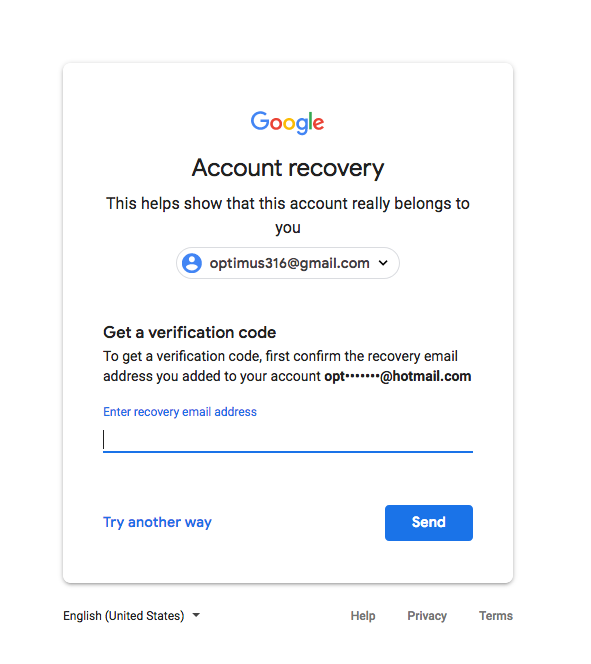 Google recovery