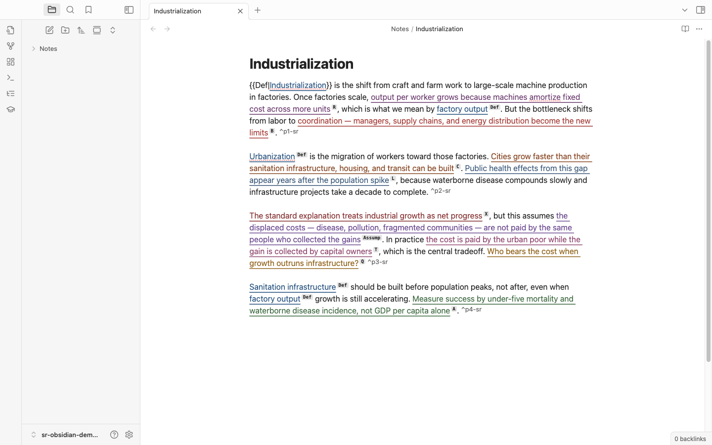Live Preview showing inline {{Tag|text}} markup and the rendered sigils
