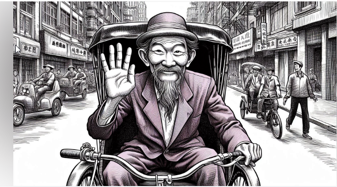 Beijing rickshaw driver