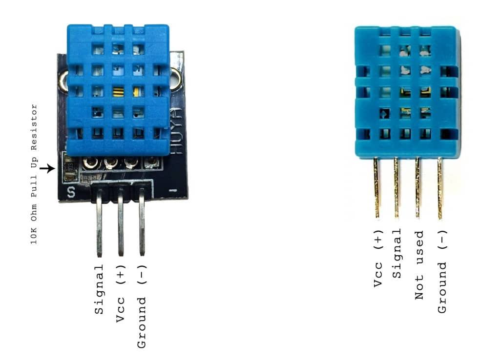 DHT11 Pinout Models