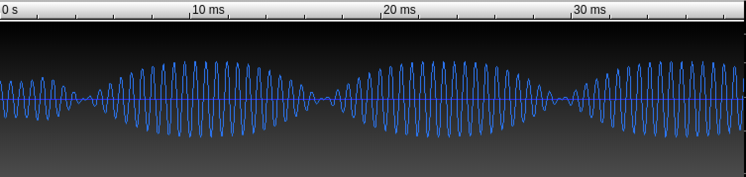 output wav form