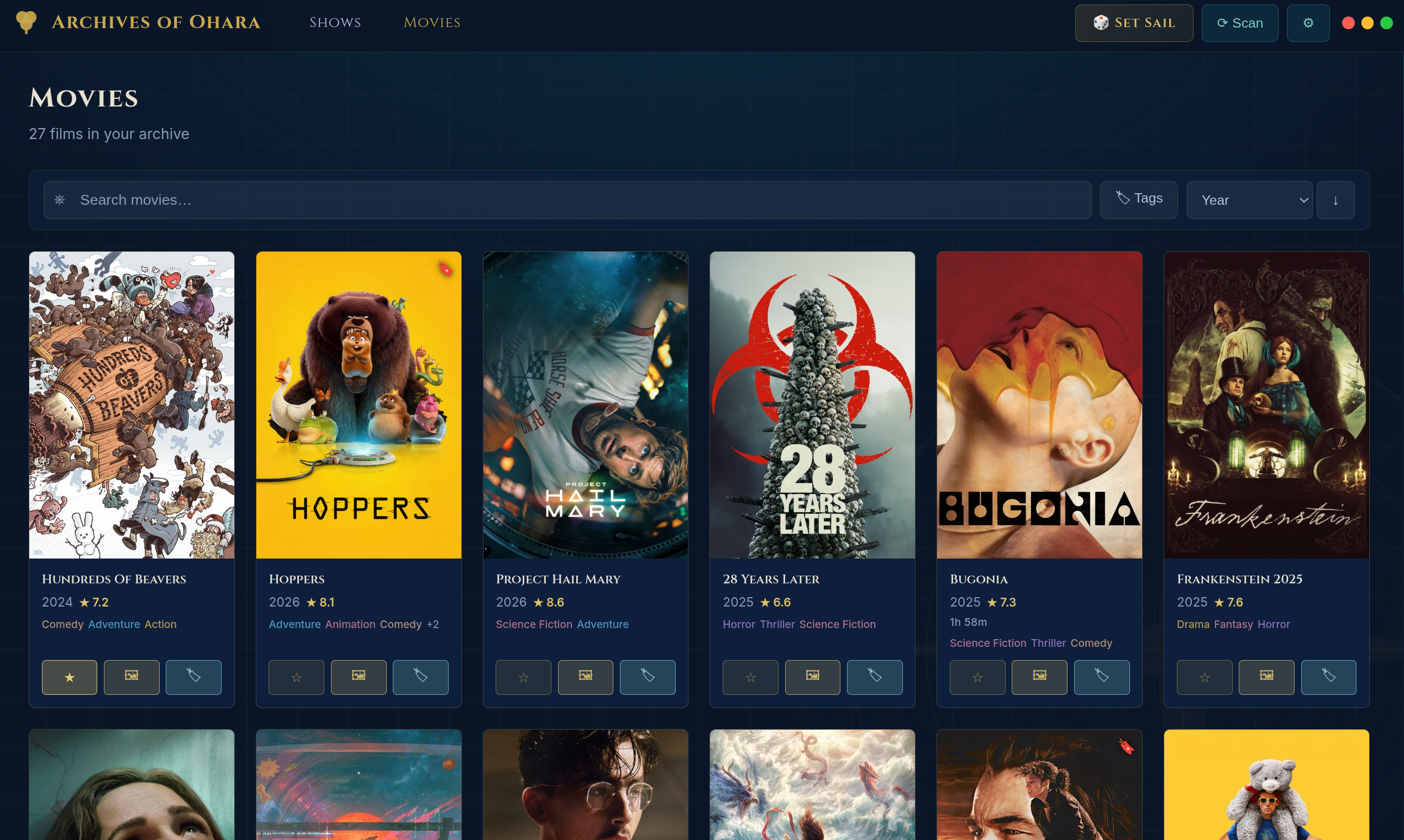 Movies screen