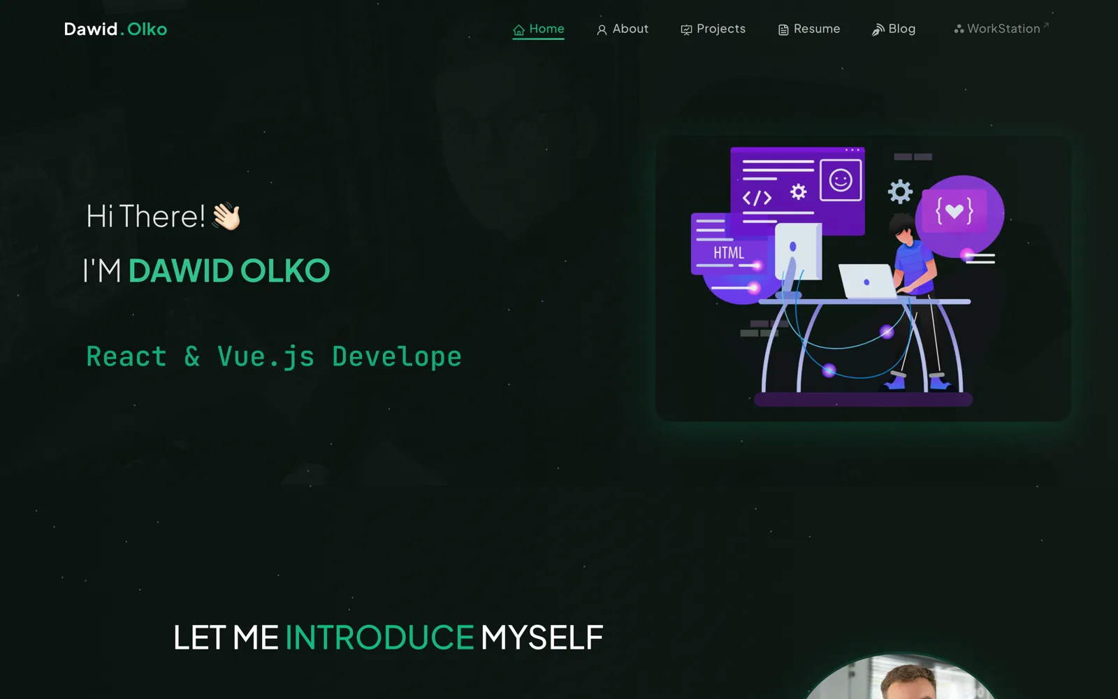 portfolio 网站模板截图