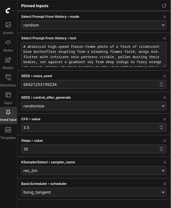 Pin Node Input screenshot
