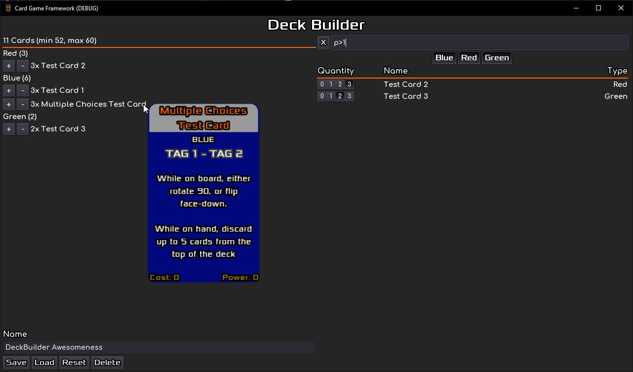 Godot Card Game Framework deck builder preview image