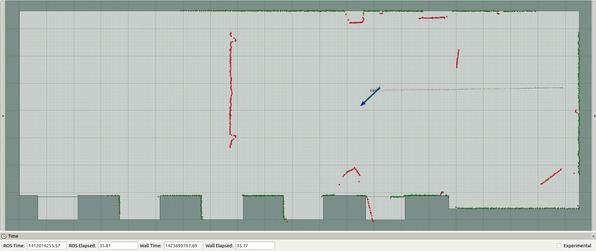 Example 1 of laser deformation corrected using spherical linear interpolation