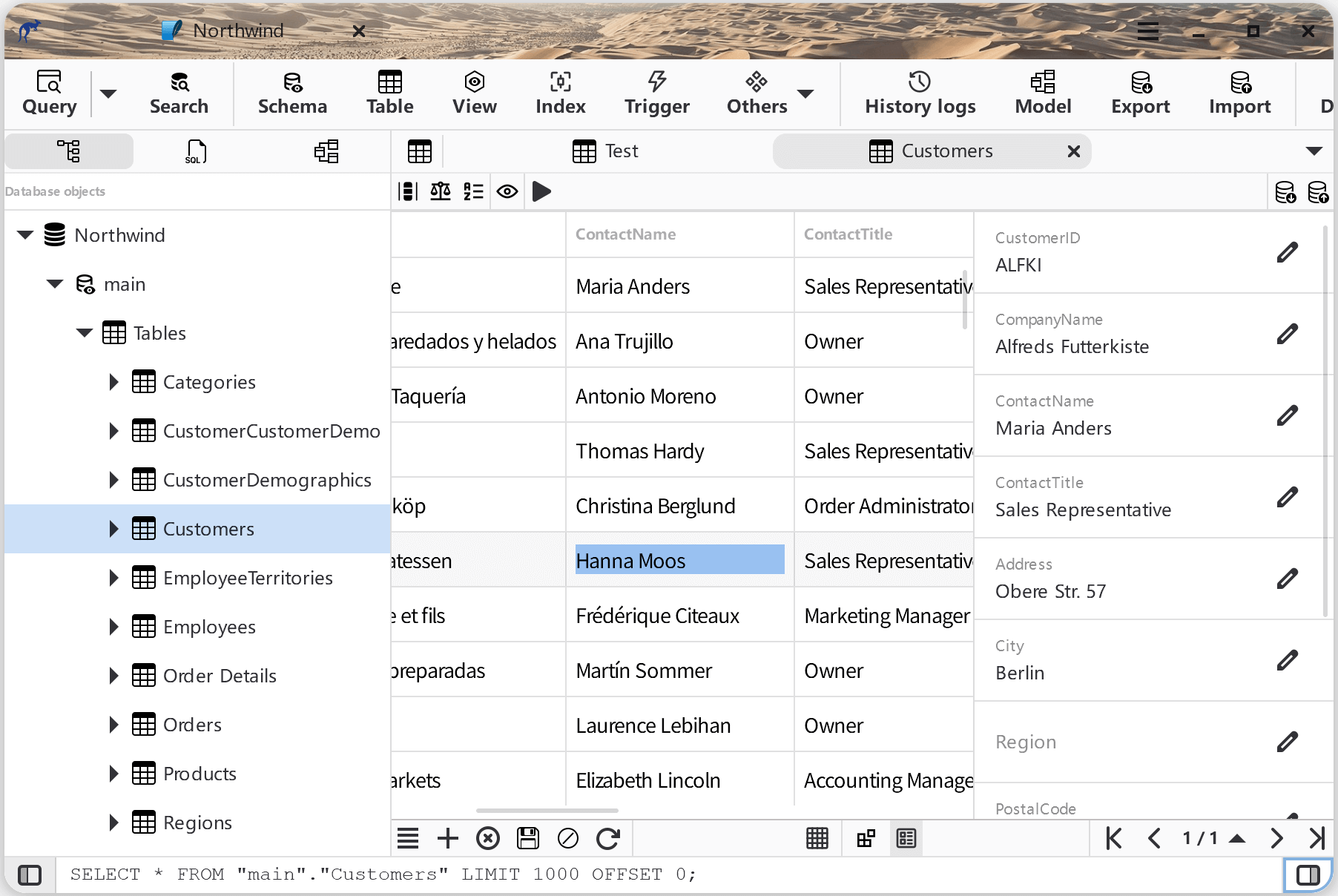 Kangaroo grid view with form support