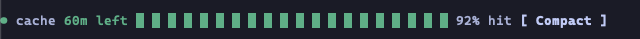cache-buster above the prompt in the Claude Code terminal