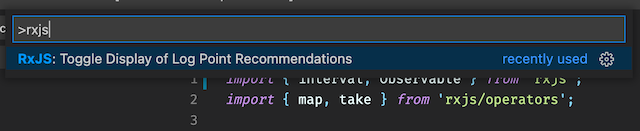 Toggle Display of Log Point Recommendations