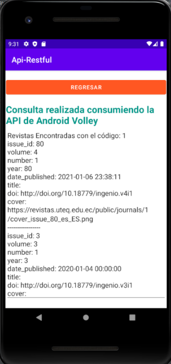 Consumo API Volley y Retrofit