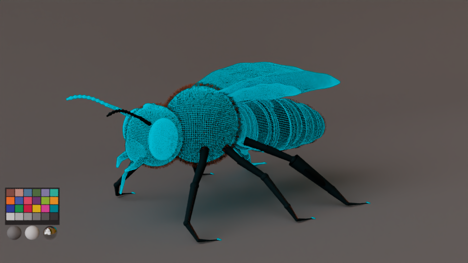 Procedural honeybee topology and shared LookDev calibration references