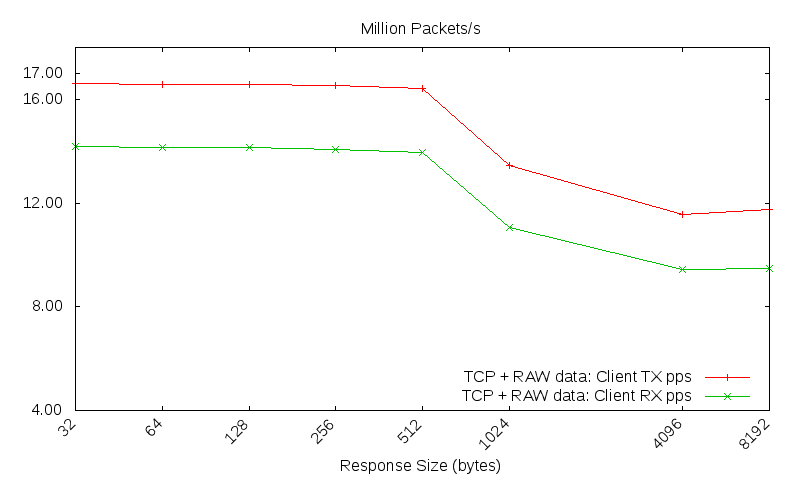 TCP raw pps