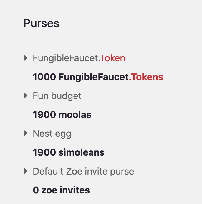 Tokens Received