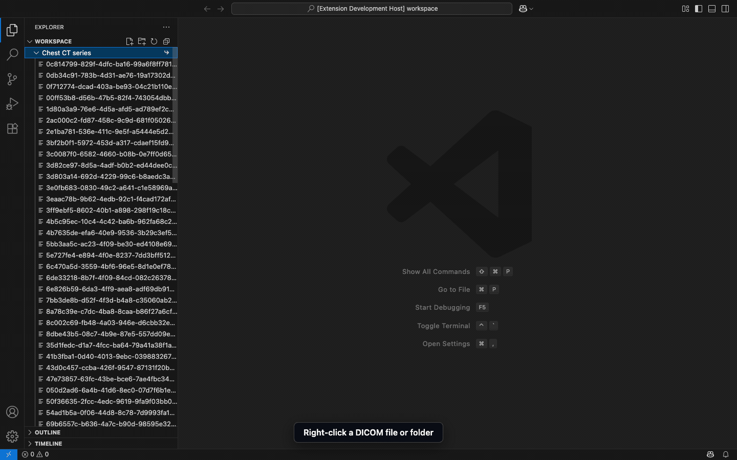 Open DICOM data with dcmview from VS Code Explorer