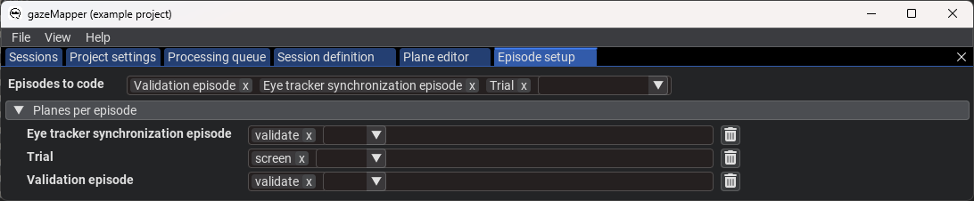 Episodes editor