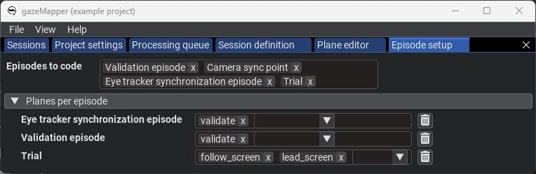 Episodes editor