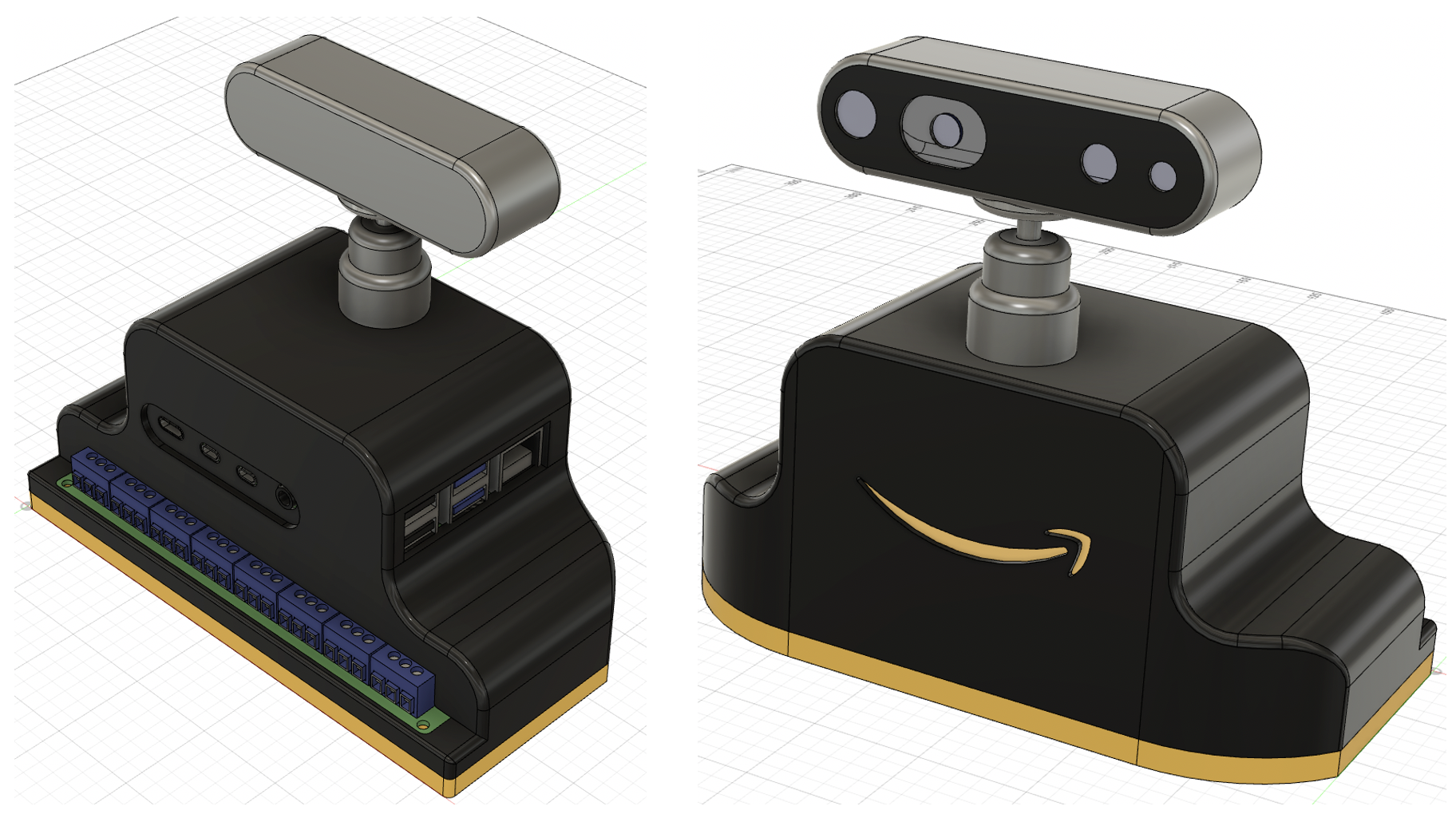 AWS Greengrass Development Kit V1 - CAD Front - Back