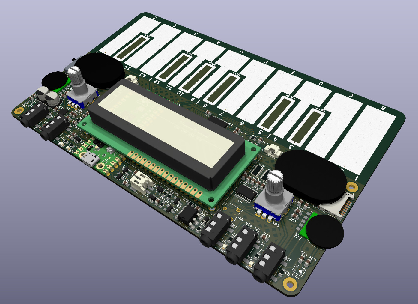 Back view of 3d rendered board
