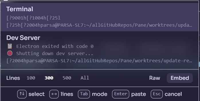 Cross-terminal @mention picker