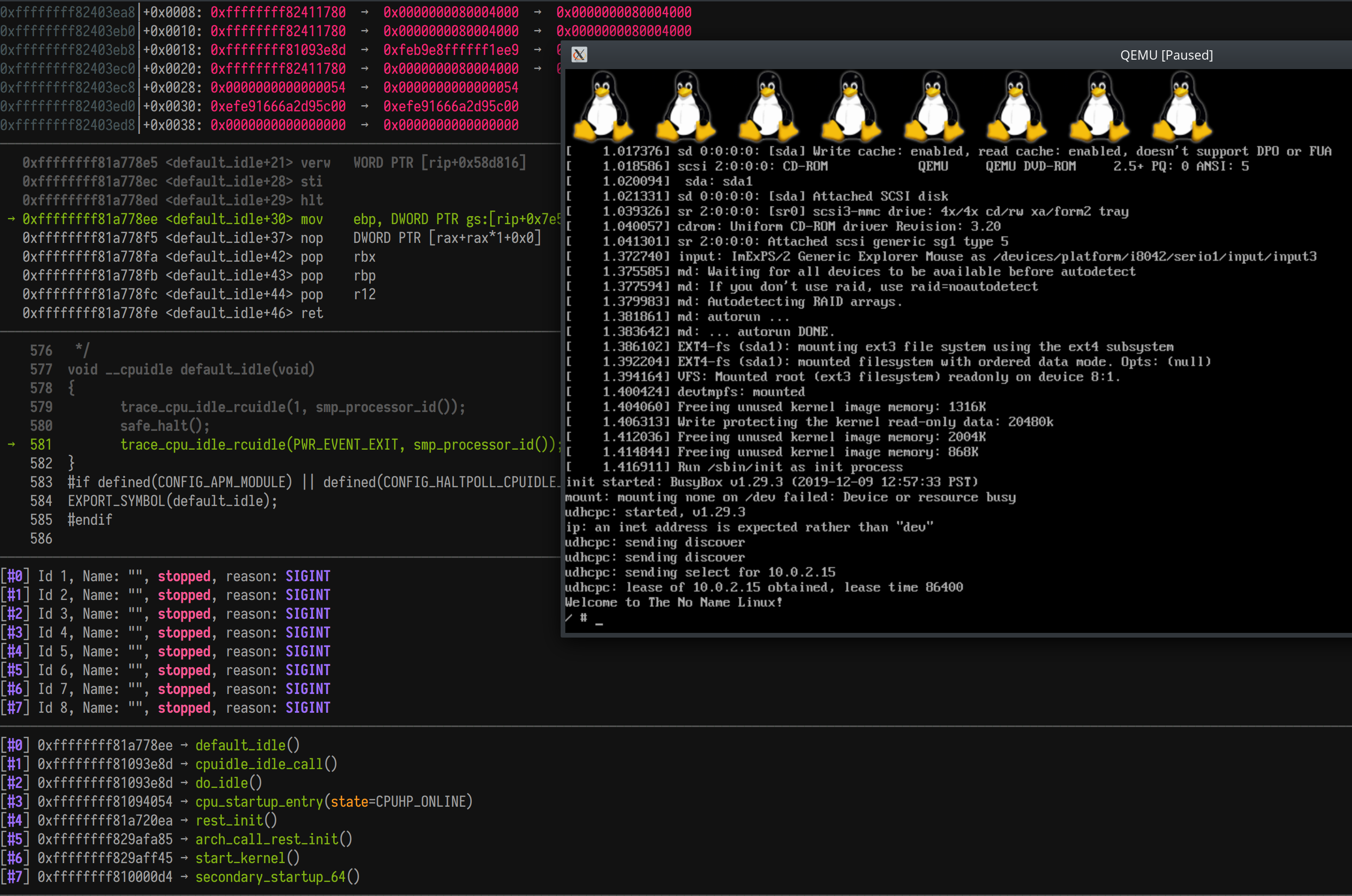 Debugging Linux kernel