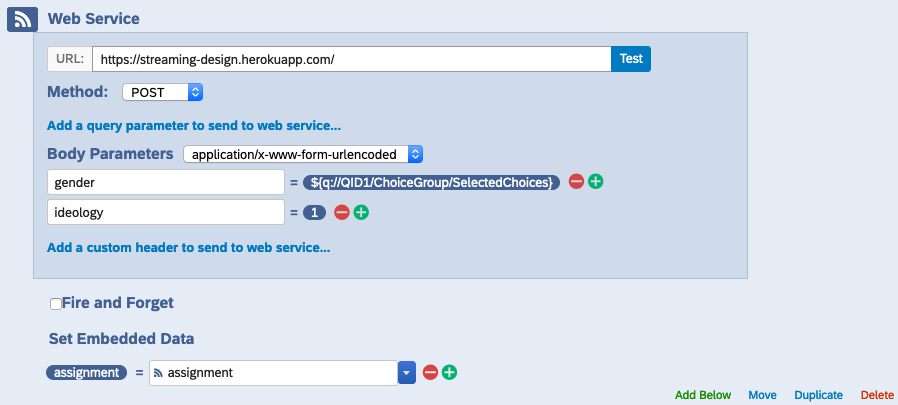 Using the Web Service feature in Qualtrics