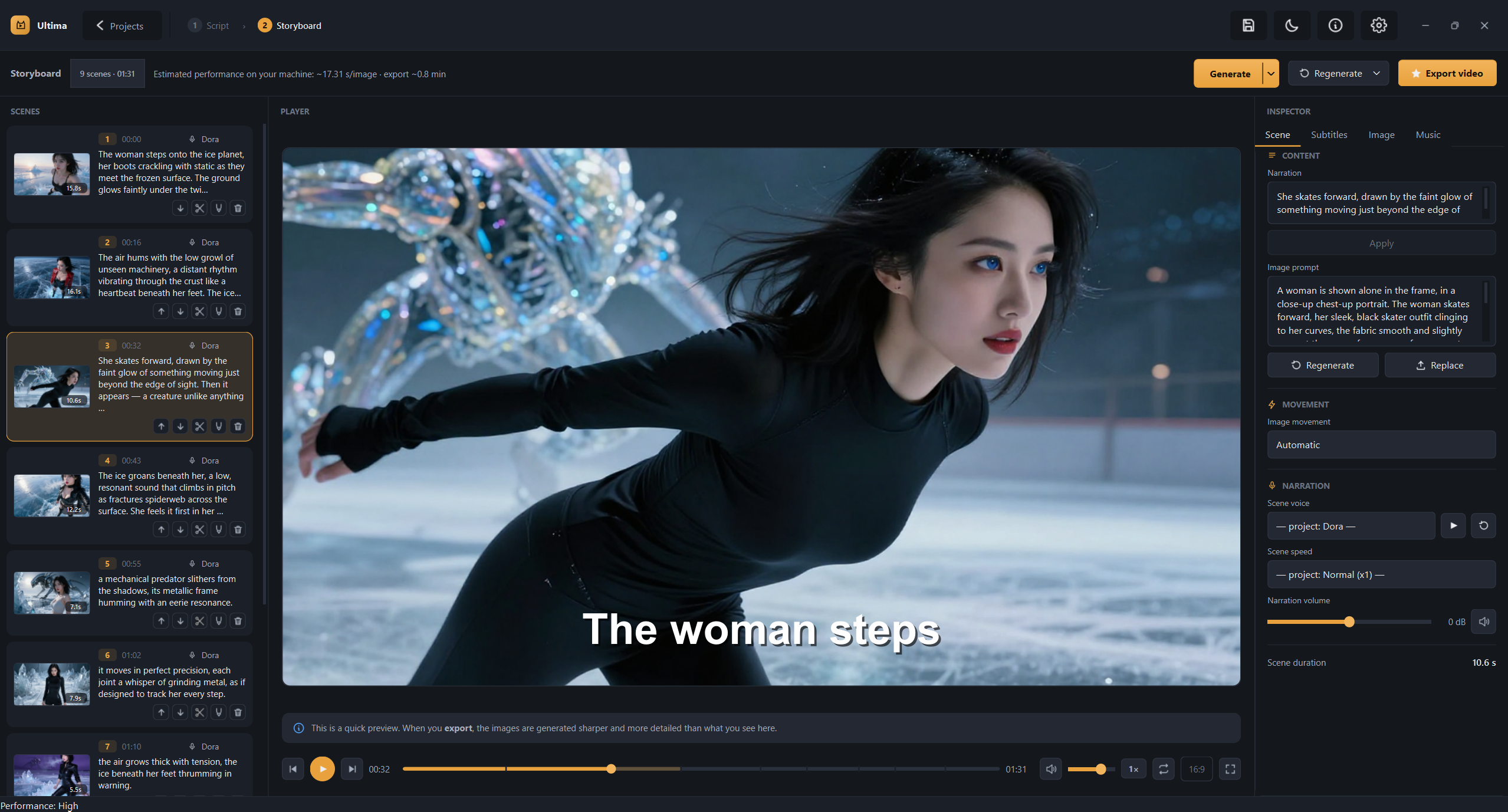 Storyboard editor