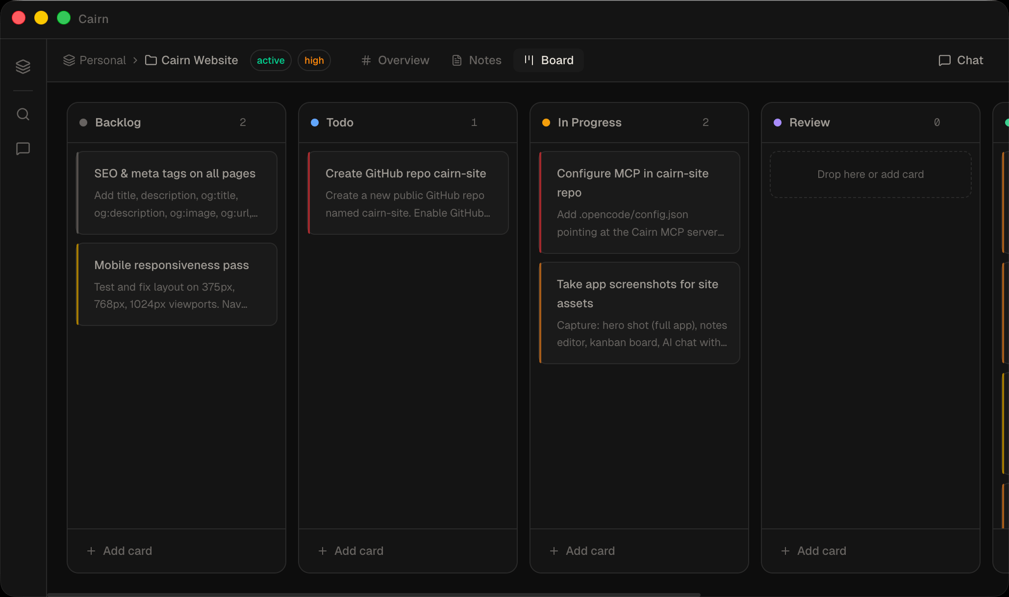 Kanban board