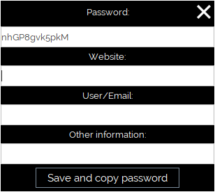 Save password dialog