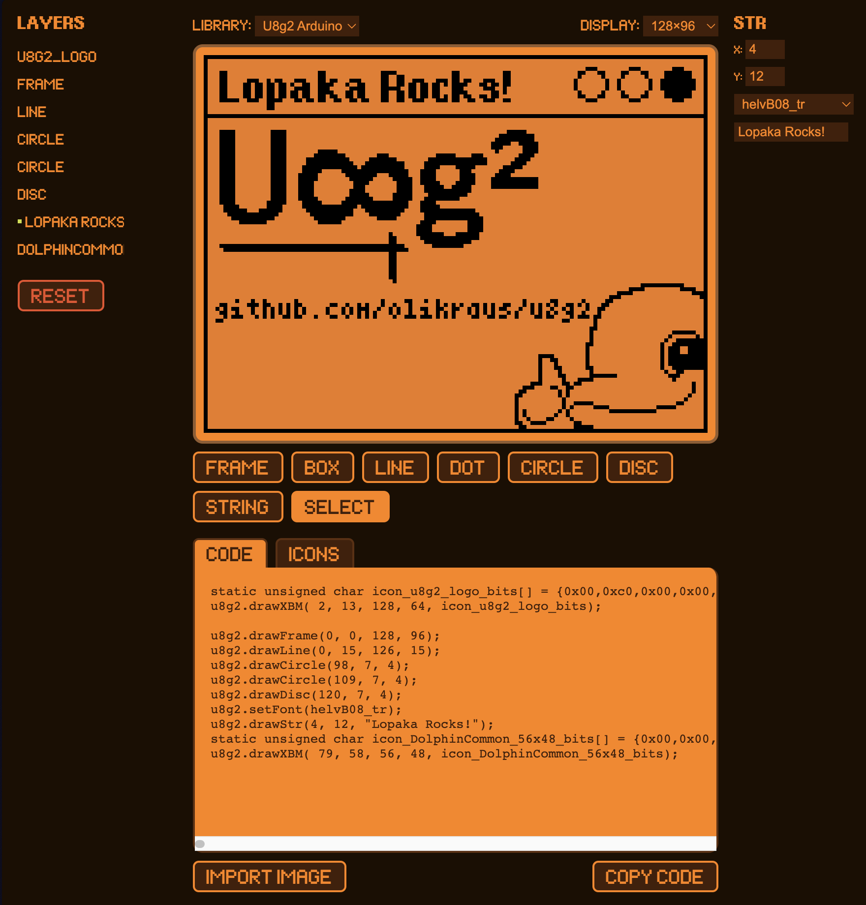 Lopaka Graphics Editor Screenshot