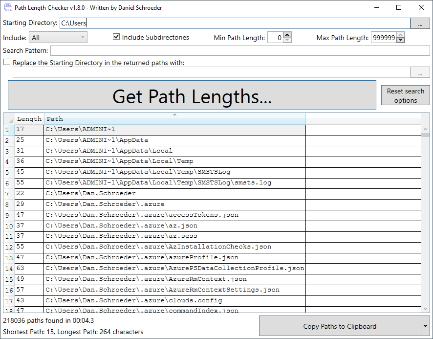Path Length Checker screenshot