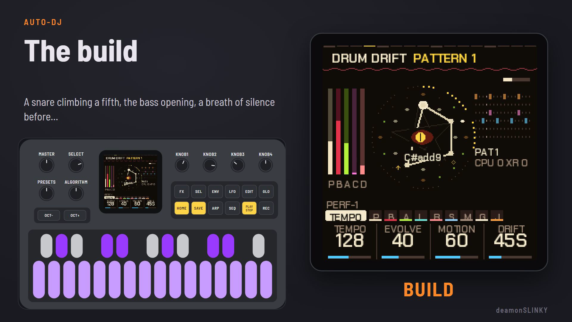 PERF-1 tour: the Perform screen, the auto-DJ's build, effects, genres