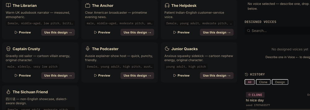 Voice Design