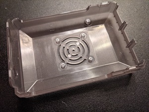 Example shaving of structural plastic on top of case